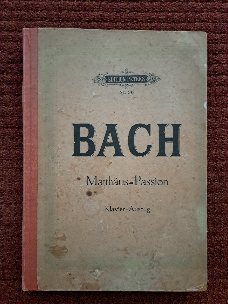 BACH -  MATTHEAS PASSION BWV 245 - Edition Peters 36, Gebruikt, Overige genres, Overige soorten, Ophalen of Verzenden