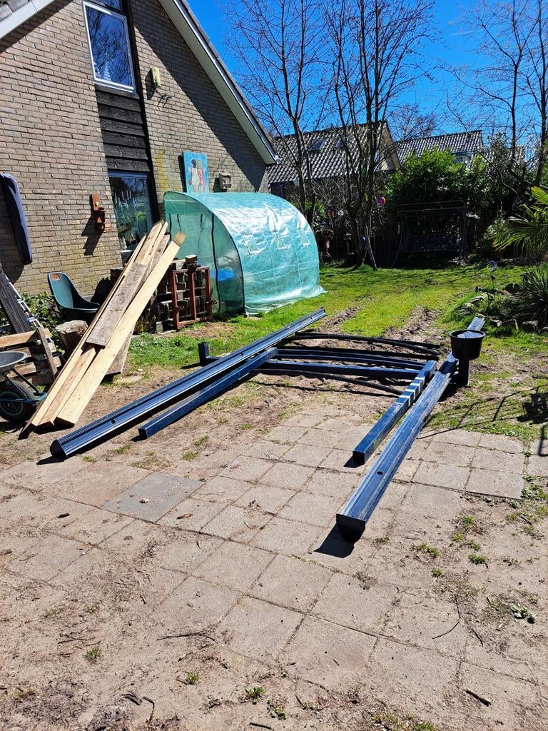 Stevige Carport Constructie - Zelfbouw Project, Tuin en Terras, Overkappingen, Gebruikt, Carport, Ophalen of Verzenden
