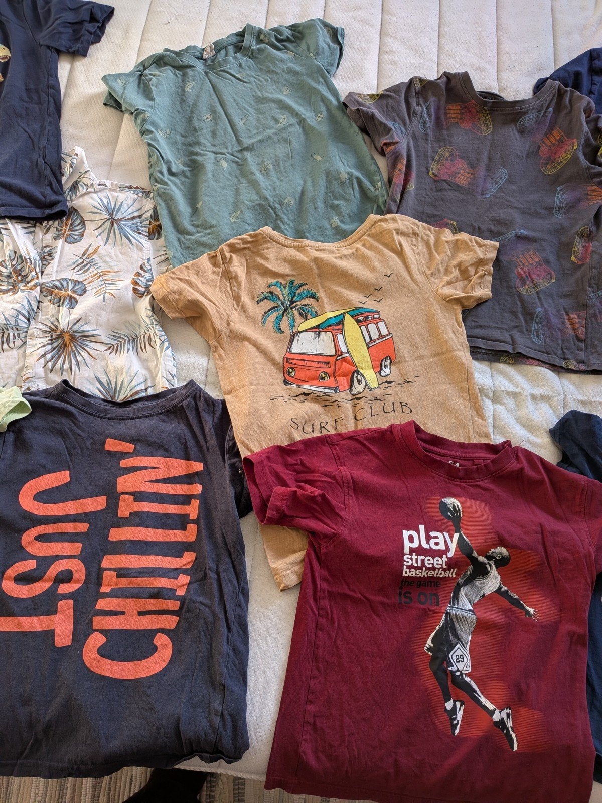 23 Jongens shirts: 11 lange mouwen, 12 korte mouwen-maat 134, Ophalen of Verzenden, Gebruikt, Jongen