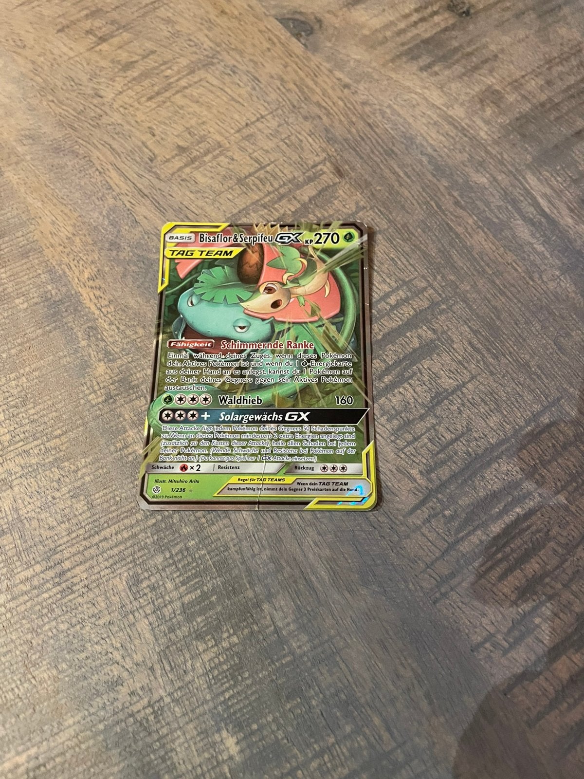 Venusaur & Snify GX 1, Ophalen, Zo goed als nieuw, Losse kaart, Foil