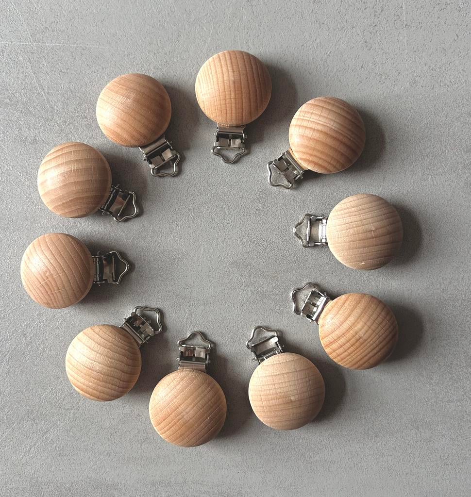 Speenclips hout 35 mm, Hobby en Vrije tijd, Kralen en Sieraden maken, Ophalen of Verzenden, Nieuw, Overige typen