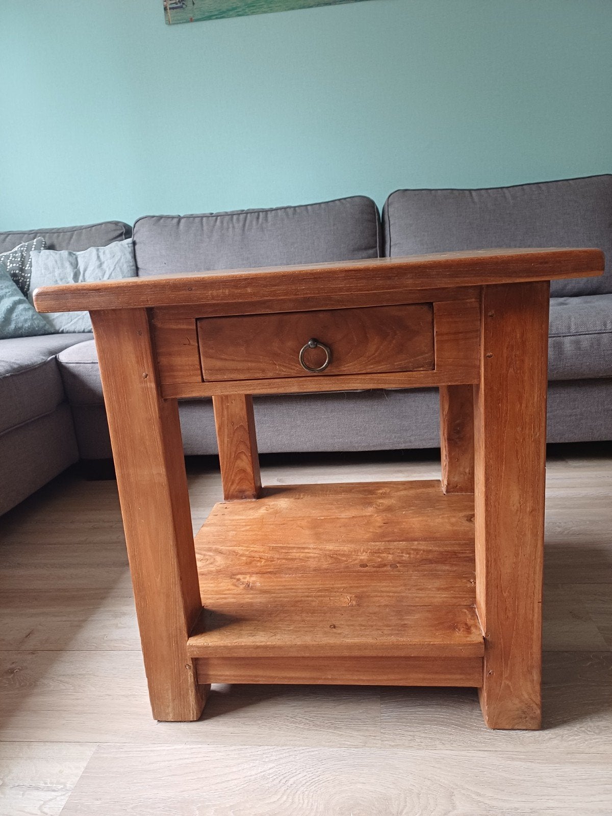 Teak houten salontafel, Huis en Inrichting, Ophalen, Gebruikt, 50 tot 100 cm, 50 tot 75 cm
