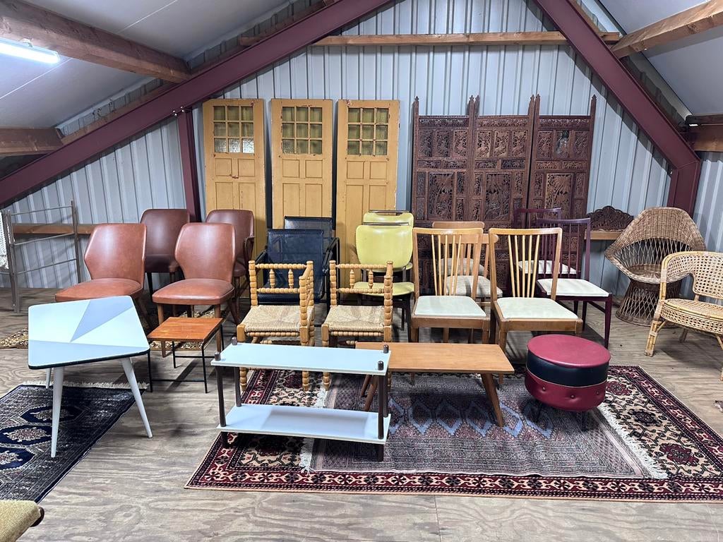 Rest partij vintage meubels jaren 50/60/70, Ophalen