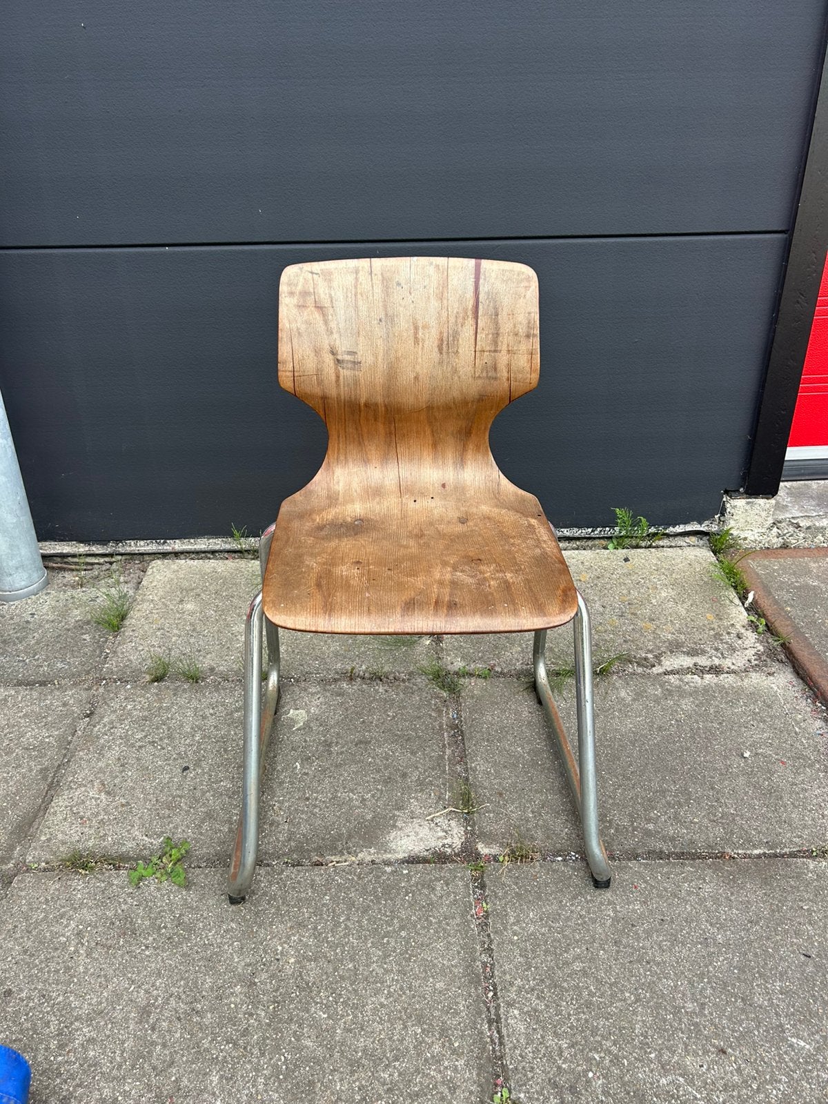 Vintage stoel jaren 60-70 stijl, Gebruikt, Bruin, Ophalen of Verzenden, Eén