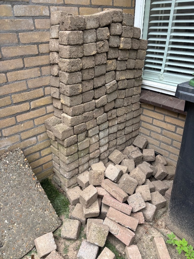 Gratis tegels/stenen, Ophalen, Gebruikt, Beton, Terrastegels