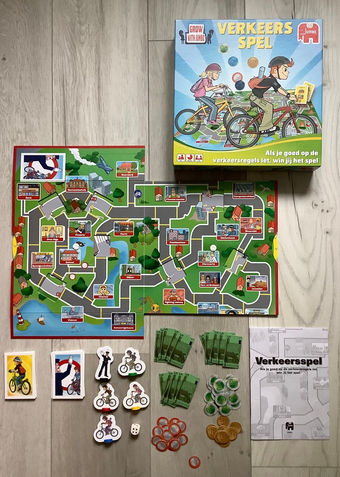Fiets spel - Jumbo Verkeersspel, Ophalen of Verzenden, Zo goed als nieuw, Ontdekken
