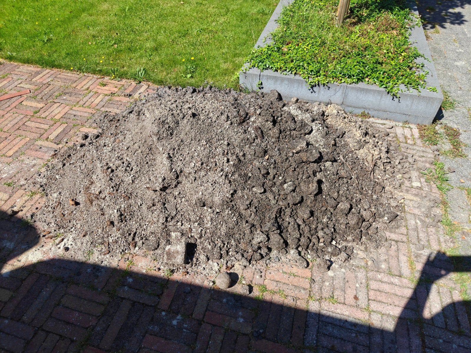 gratis halve kub zwart zand, Ophalen
