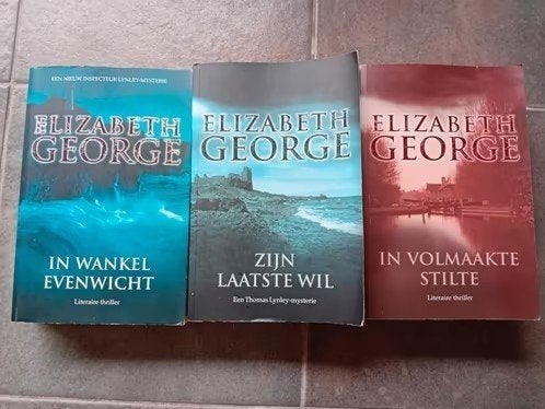 4 x Elizabeth George zijn laatste wil - in wankel evenwicht, Ophalen of Verzenden, Gelezen, Elizabeth George