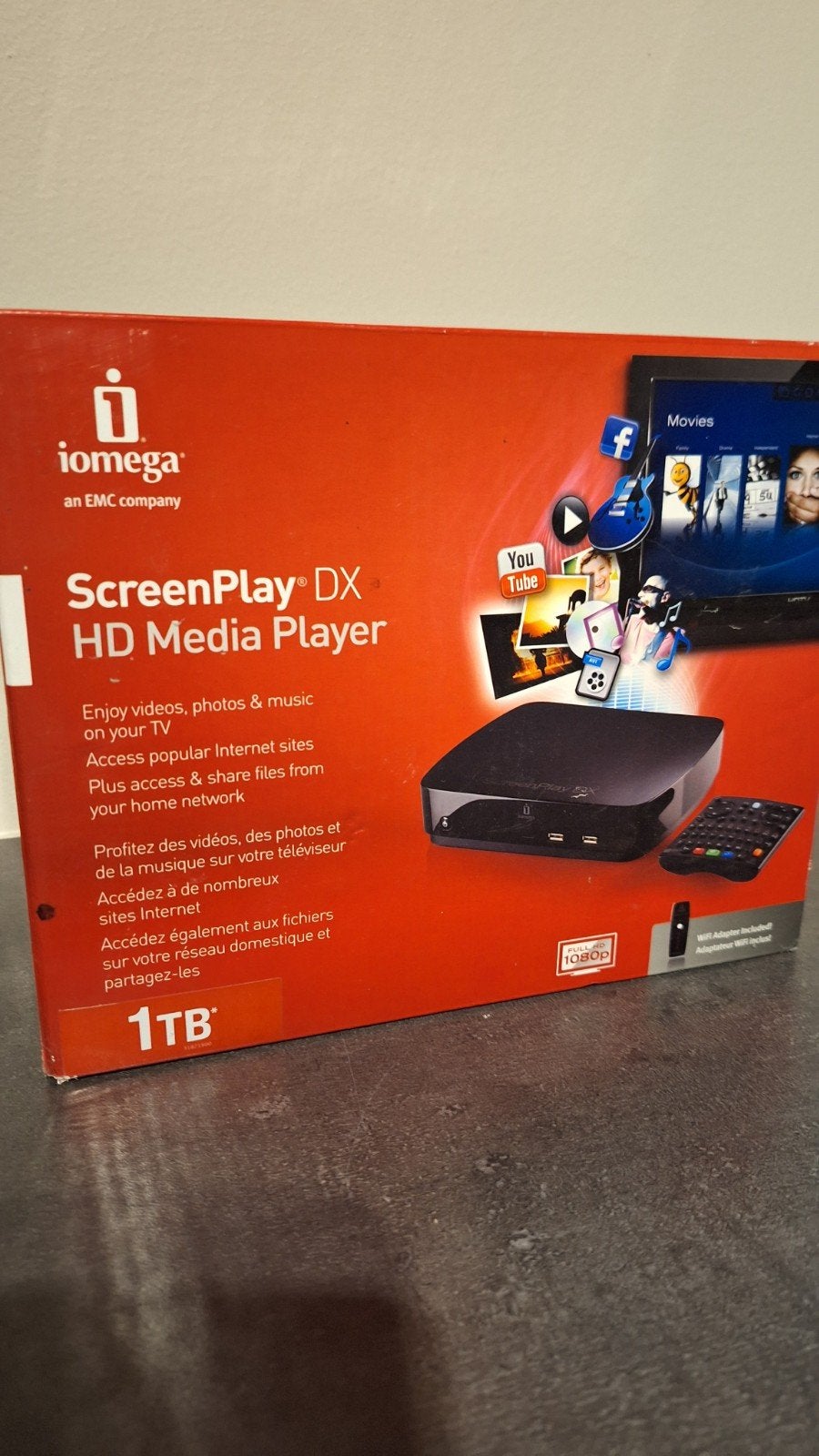 Iomega ScreenPlay DX HD Media Player 1TB, Audio, Tv en Foto, Mediaspelers, Ophalen