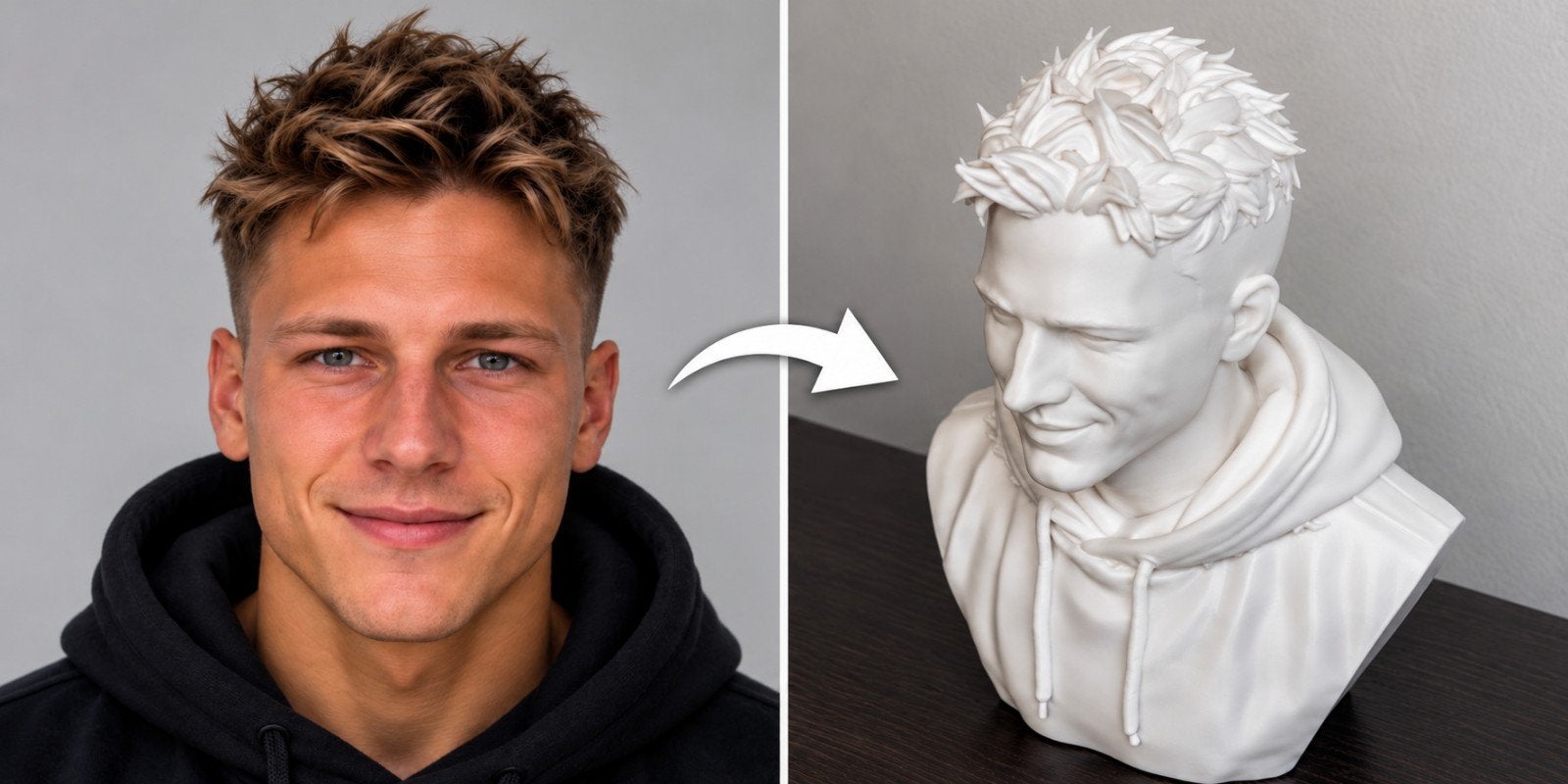 3D Buste van Jezelf | Gepersonaliseerd Beeldje | Cadeau, Meerkleurig, Nieuw, Ophalen of Verzenden, Kunststof