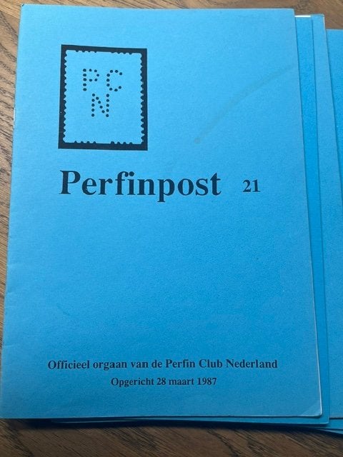 Perfins PERFINpost nrs 21 t/m 38.  17 ex. 1992 -1996, Verzenden, Boek of Tijdschrift