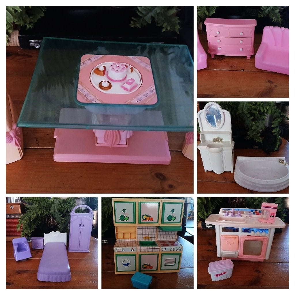 Vintage meubels Barbie Sindy jaren '60-'70 1e advertentie, Ophalen of Verzenden, Zo goed als nieuw