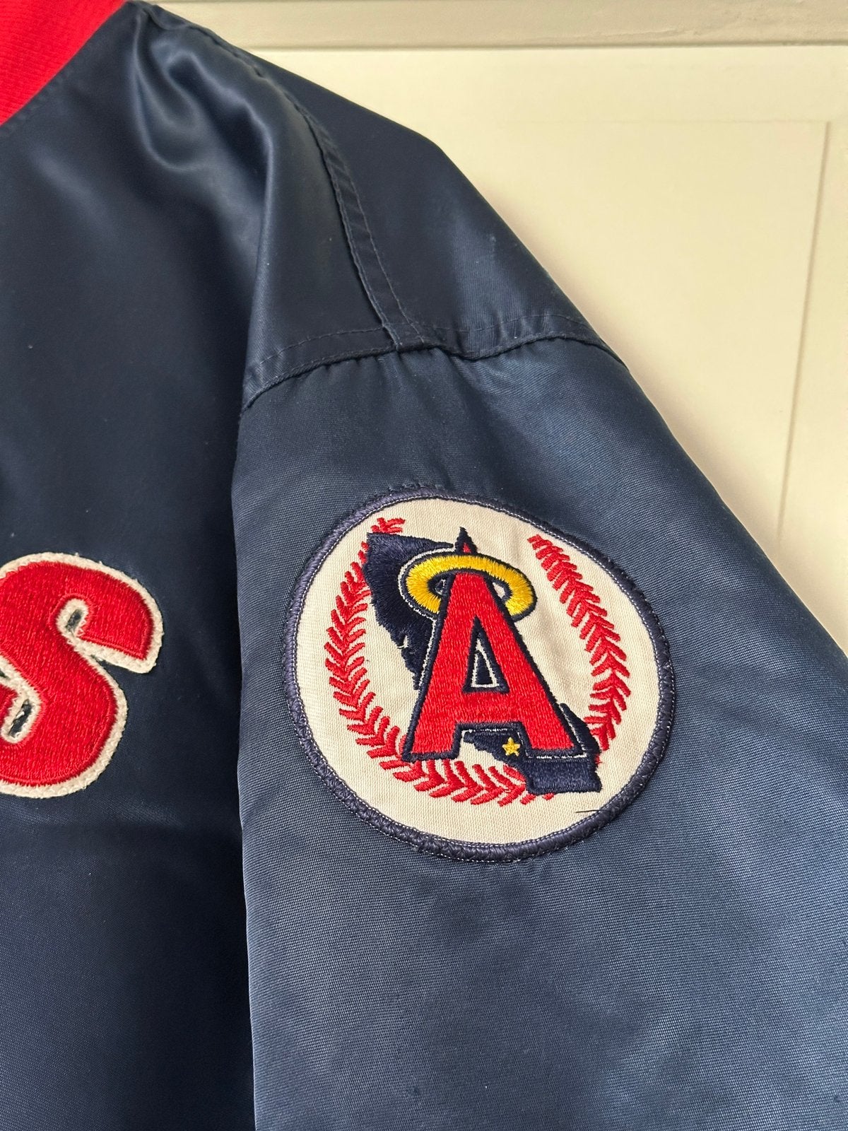 Vintage 80s Starter MLB California ANGELS Jacket XL, Ophalen of Verzenden, Zo goed als nieuw, Honkbal, Kleding