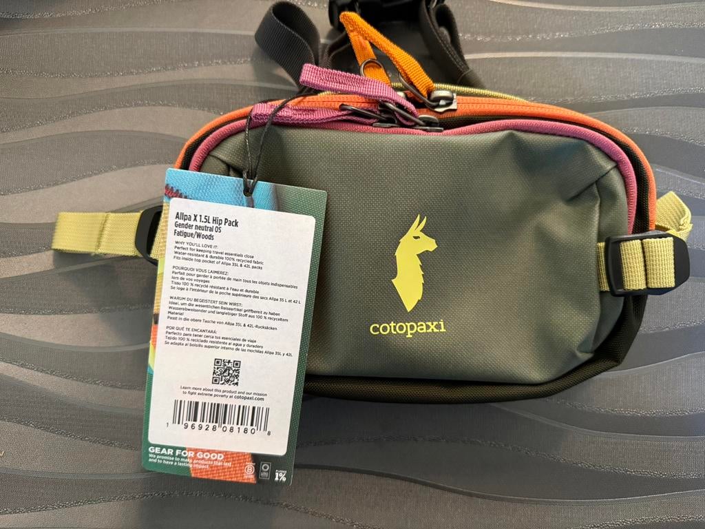 Cotopaxi heuptas 1,5L nieuw, Sieraden, Tassen en Uiterlijk, Zwart, Minder dan 40 cm, Minder dan 35 cm, Zo goed als nieuw