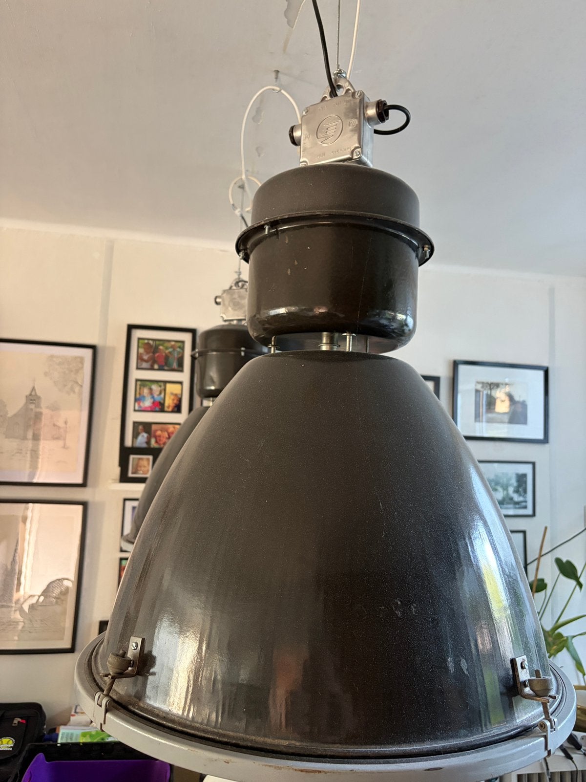 Originele industriele lampen, Huis en Inrichting, Lampen | Hanglampen, Ophalen, Gebruikt, Industrieel, Metaal