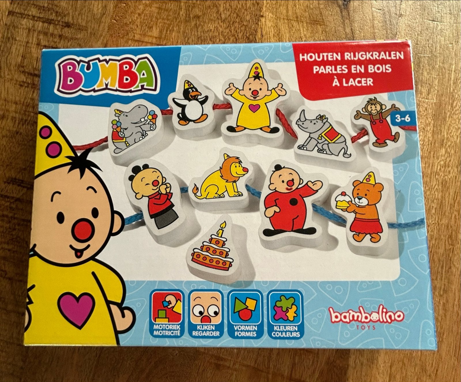 Bumba Houten Rijgkralen - Educatief Speelgoed. Nieuw!, Kinderen en Baby's, Ophalen of Verzenden, Nieuw, Overige typen