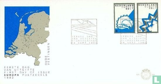 FDC E204 Europazegels 1982 NL onbeschreven, Postzegels en Munten, Postzegels | Eerstedagenveloppen, Ophalen of Verzenden, Europa