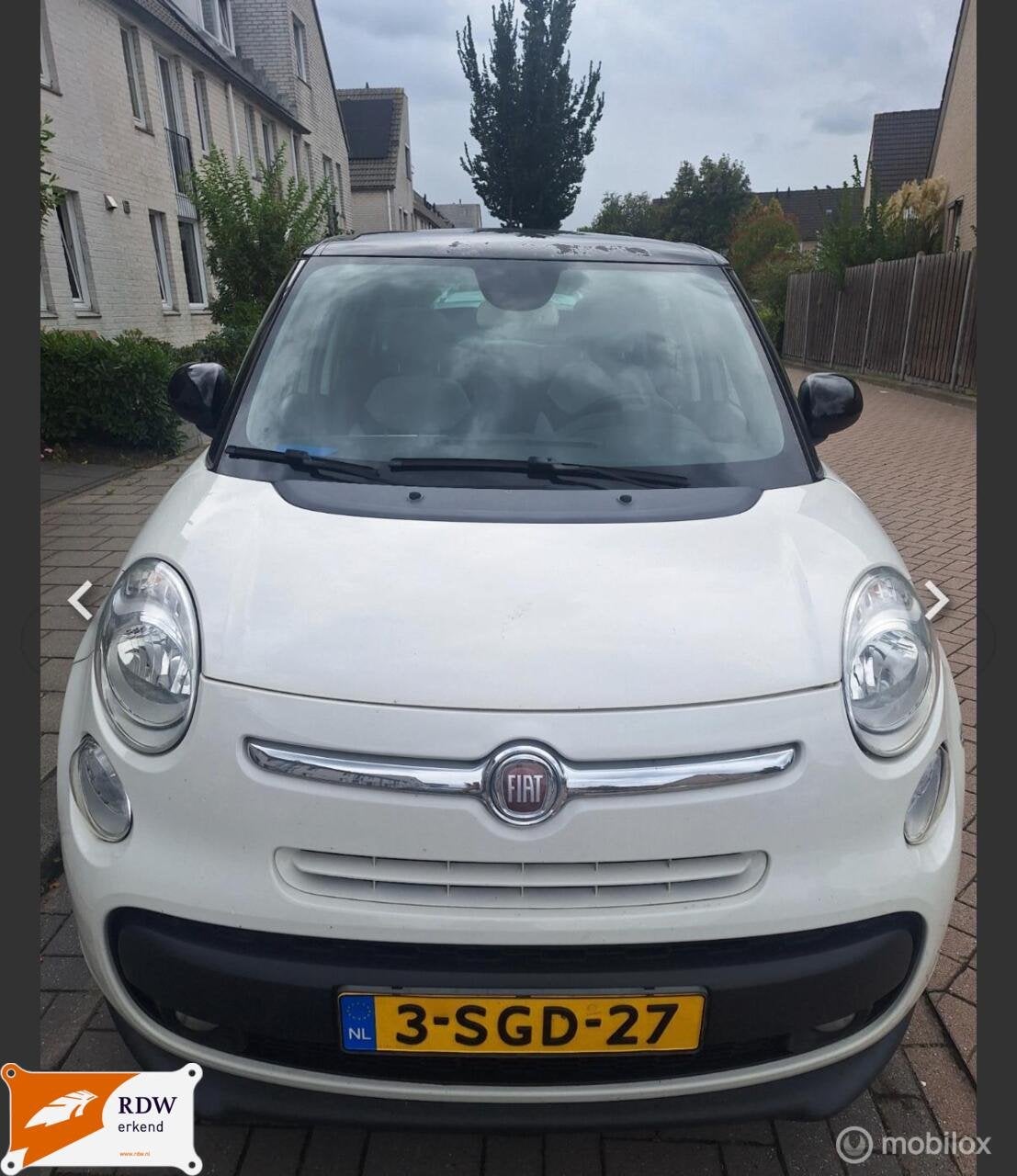 Fiat 500 L 0.9 TwinAir Lounge, Gebruikt, Euro 6, Wit, Origineel Nederlands