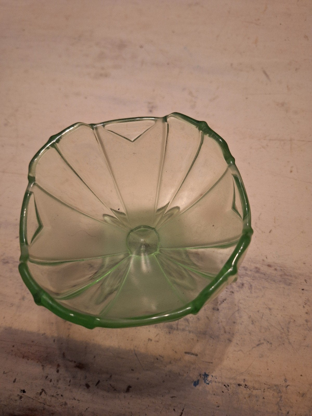 Vintage Italiaans Groen Glazen Schaaltje, Antiek en Kunst, Ophalen of Verzenden