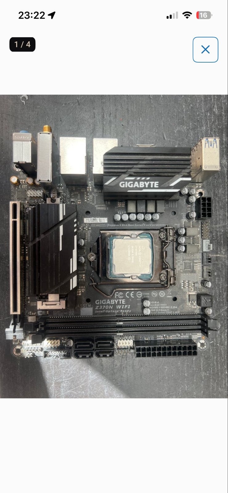 Gigabyte moederbord (zonder CPU), Verzenden, Gebruikt, Intel, DDR4