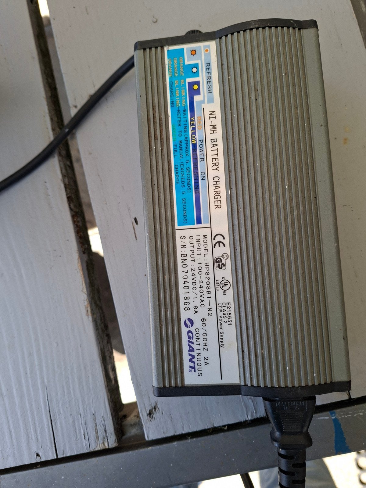 Giant E-bike Oplader HP9208B - 24V 1.8A, Ophalen of Verzenden, Gebruikt