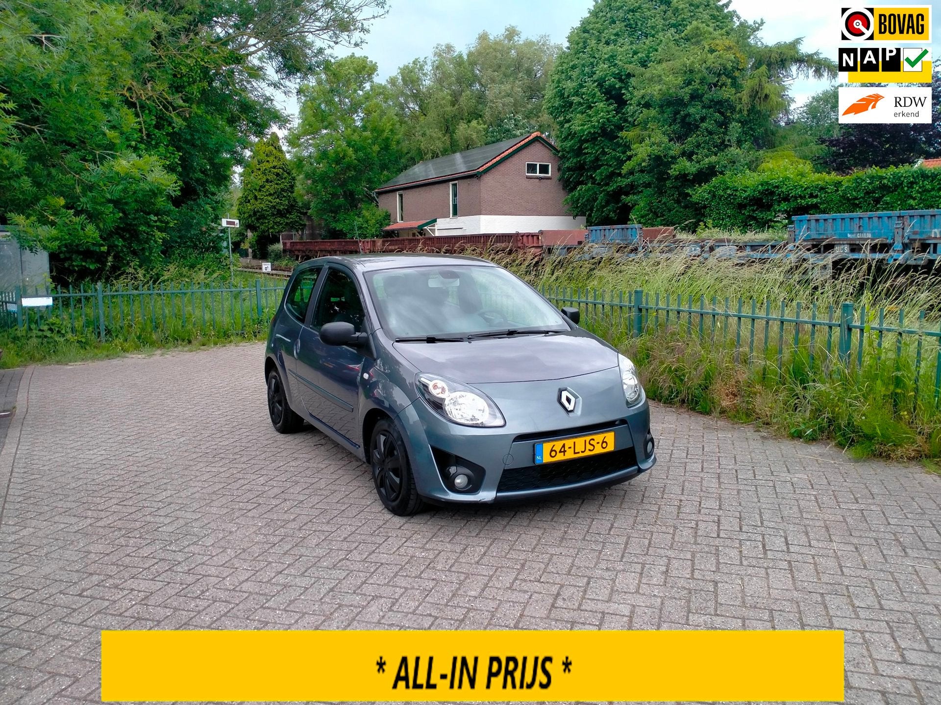 Renault Twingo 1.2-16V Dynamique airco cruise ALLINPRIJS, 839 kg, Gebruikt, Zwart, 4 cilinders