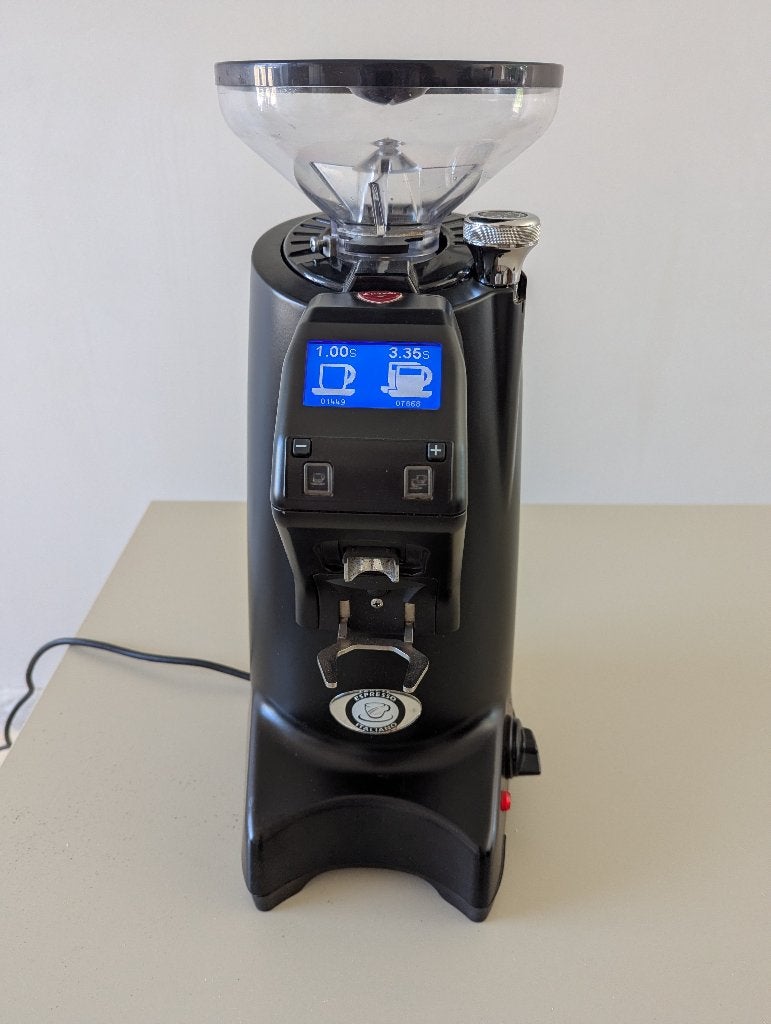 Eureka Olympus 75 High Speed (met Mythos Schijven) – ZGAN, Witgoed en Apparatuur, Ophalen, Koffiemachine, Koffiebonen, Zo goed als nieuw