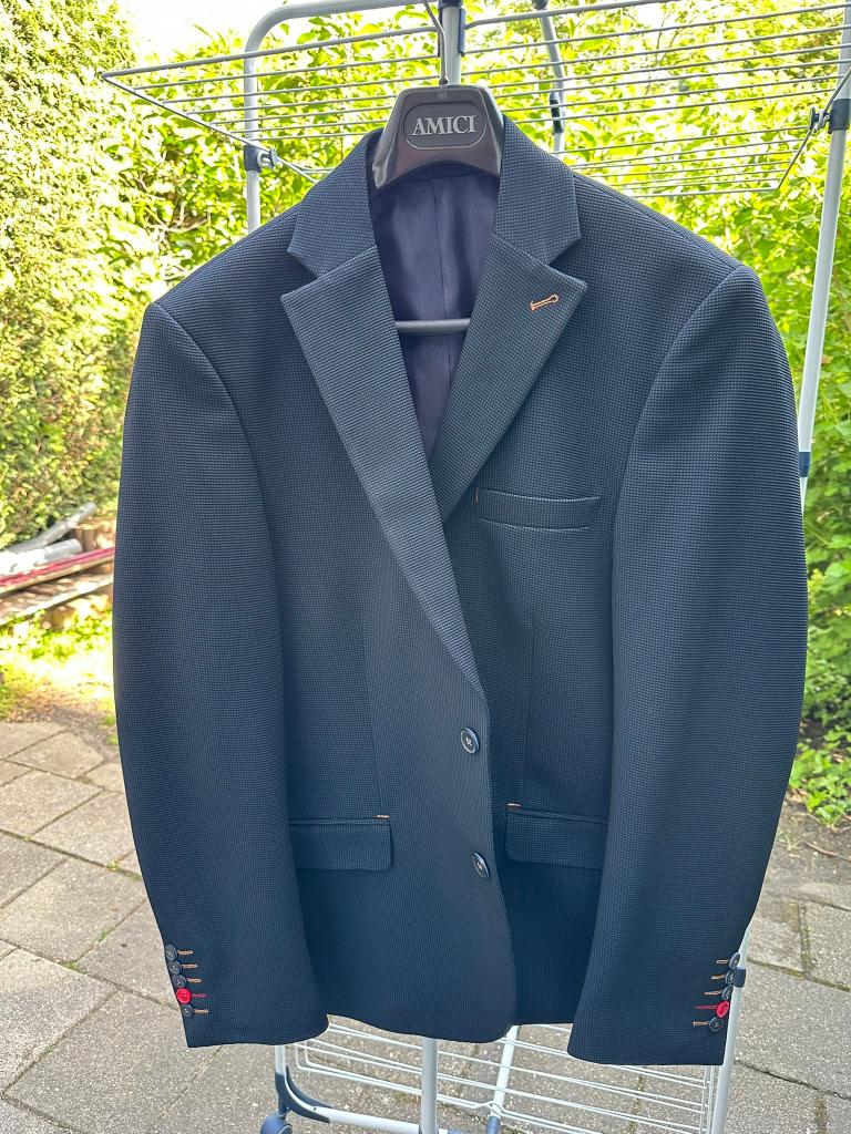 colbert heren, Kleding | Heren, Ophalen of Verzenden, Zo goed als nieuw, Maat 52/54 (L), Blauw