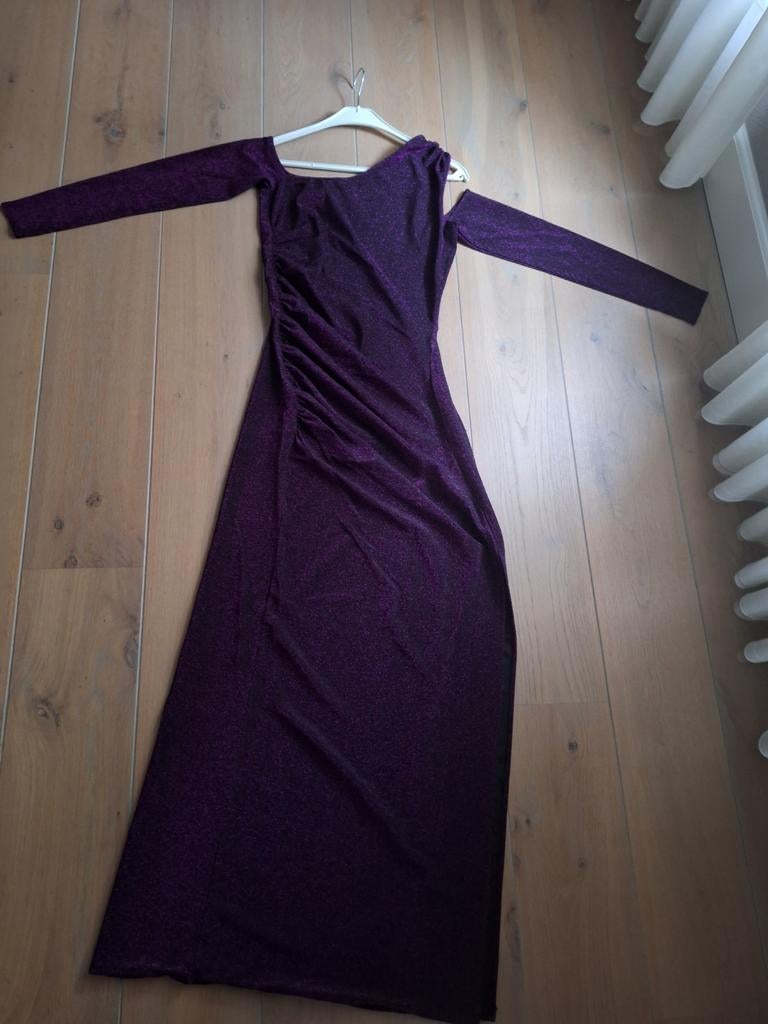 Elegante paarse galajurk, Maat 38/40 (M), Galajurk, Paars, Ophalen of Verzenden