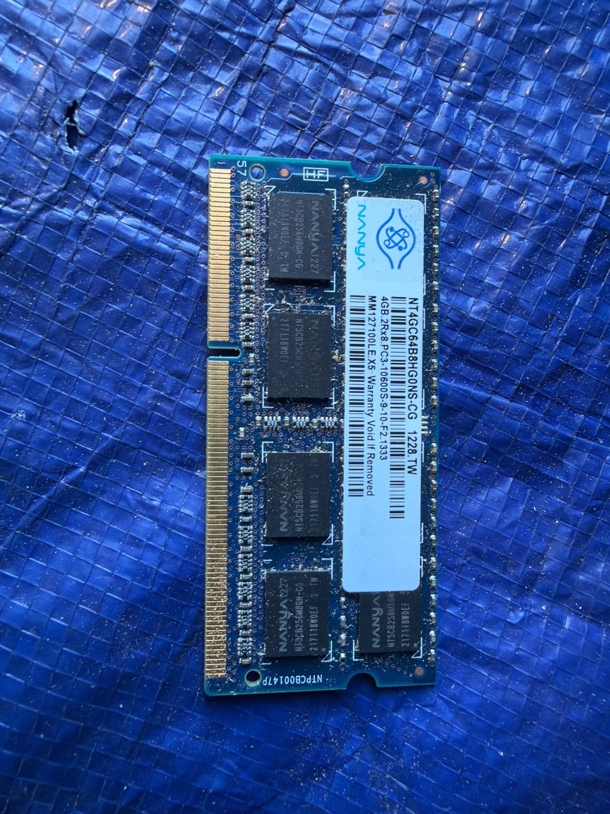 Nanya 4GB DDR3 RAM PC3-10600S Laptop Geheugen, Gebruikt, DDR3, Ophalen of Verzenden, Laptop
