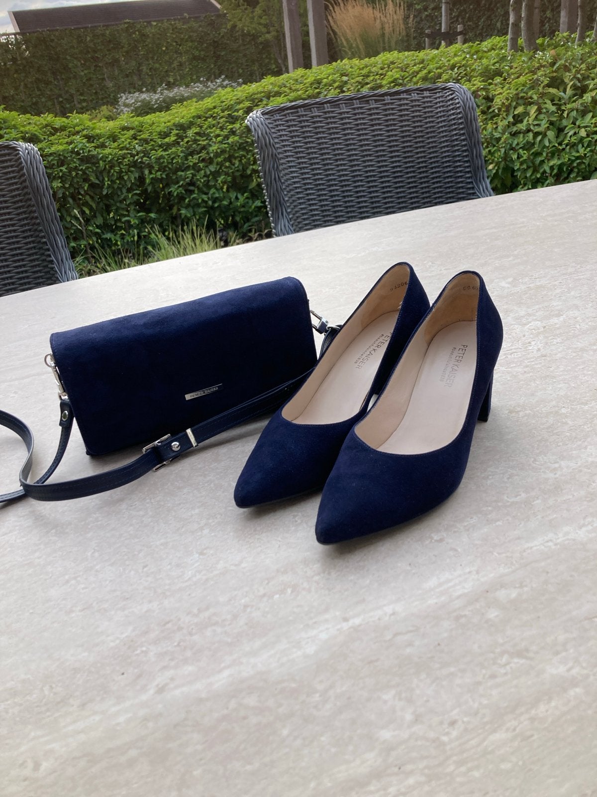 Peter Kaiser Pumps Maat 39 Suede en tas, Ophalen, Zo goed als nieuw, Blauw, Pumps
