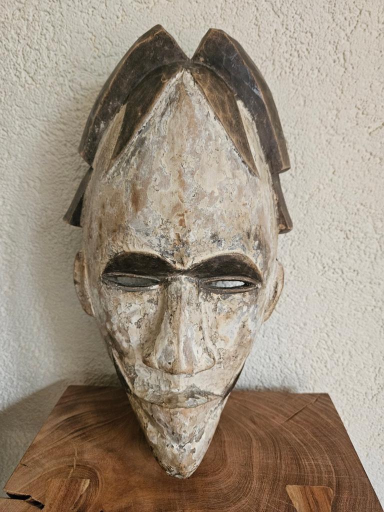 Vintage Afrikaans masker - Handgesneden hout, Ophalen of Verzenden