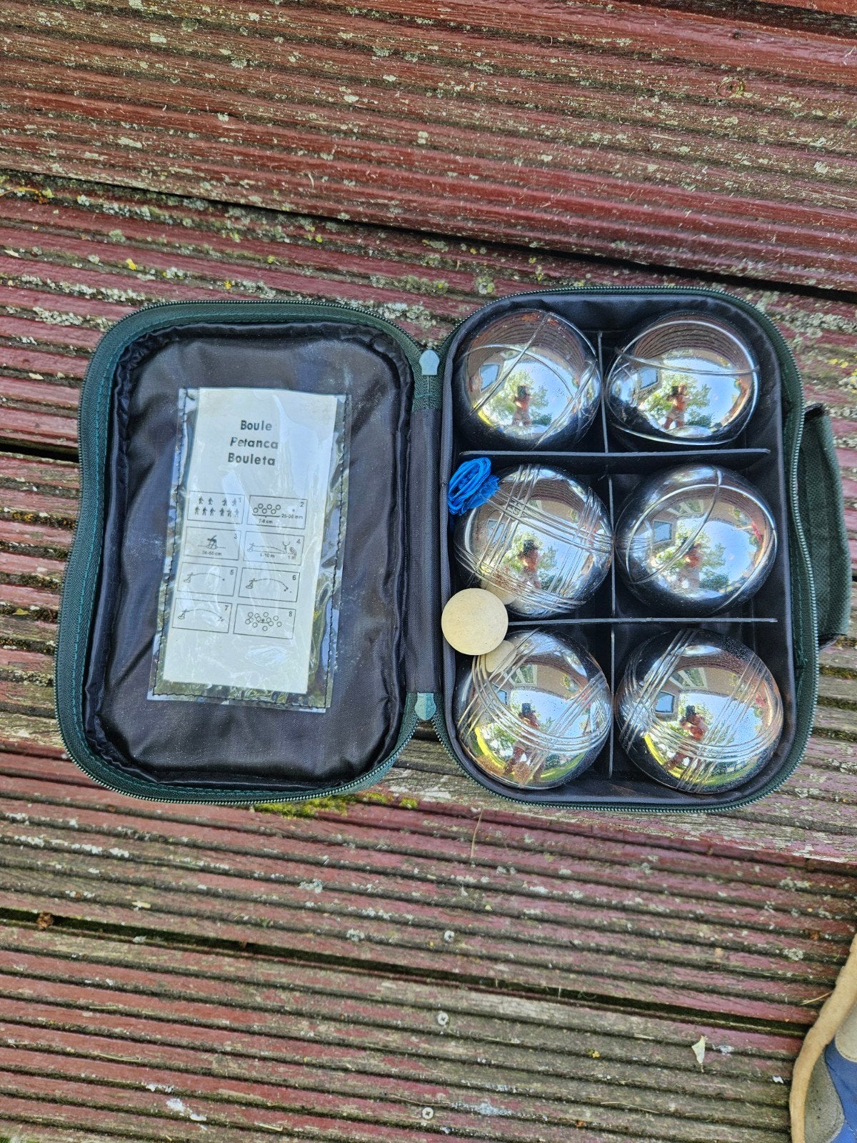 Petanque set met 6 ballen en draagtas, Ophalen, Gebruikt