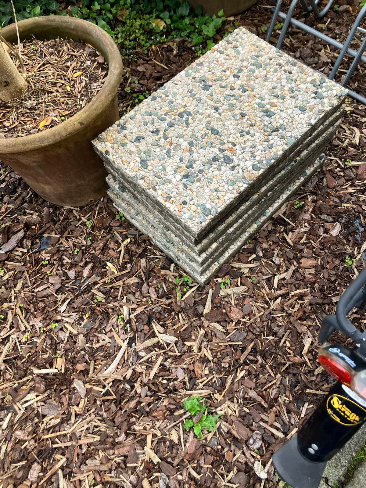 Betonnen terrastegels - Gebruikt, Ophalen, Gebruikt, 5 tot 10 m², Beton