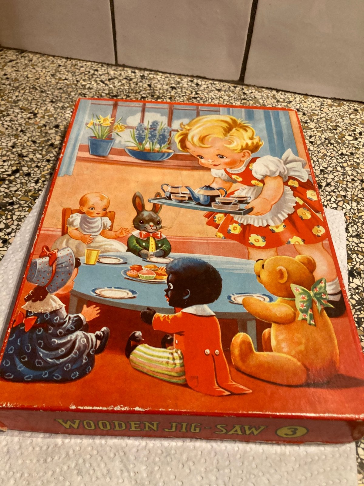 Mooie oude houten puzzel, Antiek en Kunst, Ophalen of Verzenden