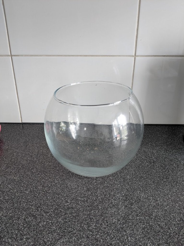 glazen bloempot, Ophalen, Overige materialen, Rond, Binnen
