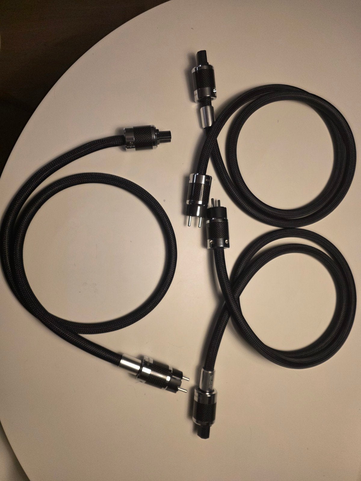 Mooie netsnoeren (3 stuks) - Upgrade voor audio/video, Ophalen of Verzenden, Zo goed als nieuw, Minder dan 2 meter, Overige kabels