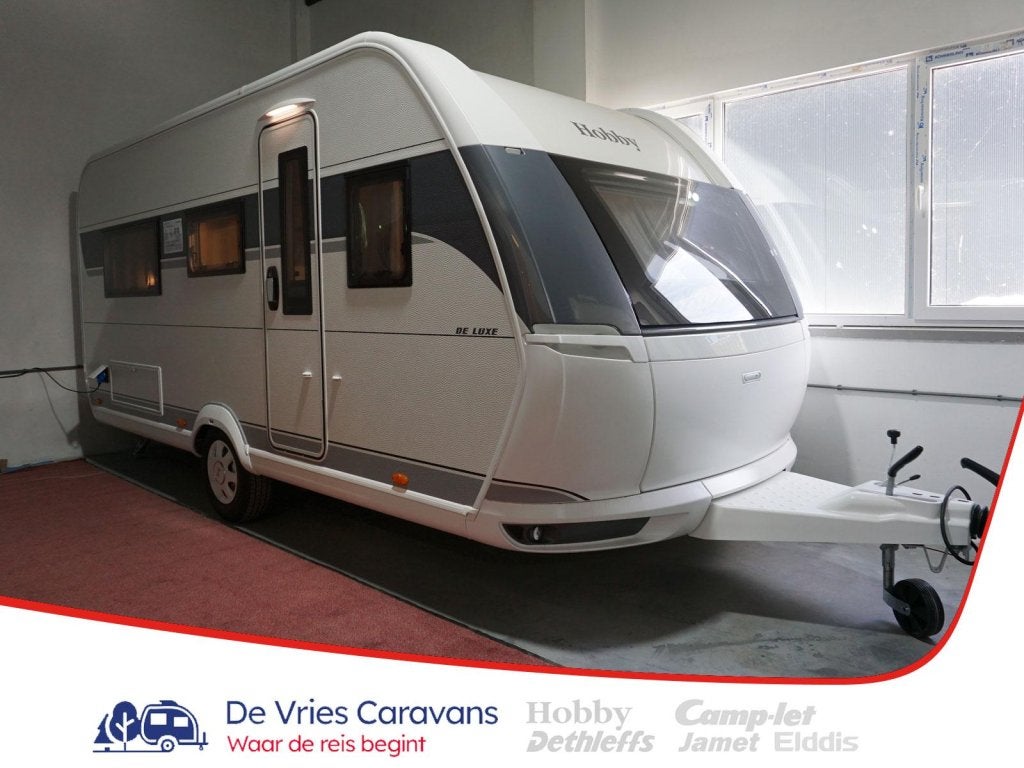 Hobby De Luxe 460 LU 2 bedden,As tot 1500kg, Schokbreker, Rondzit, Hobby, Bedrijf