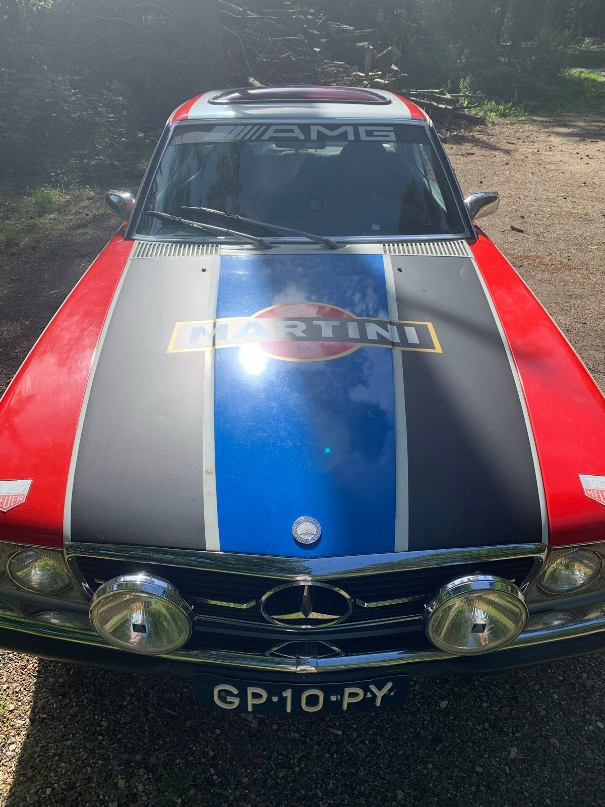 Mercedes-Benz 350 SLC 1973 oldtimer LPG Martini Racing, foto 4