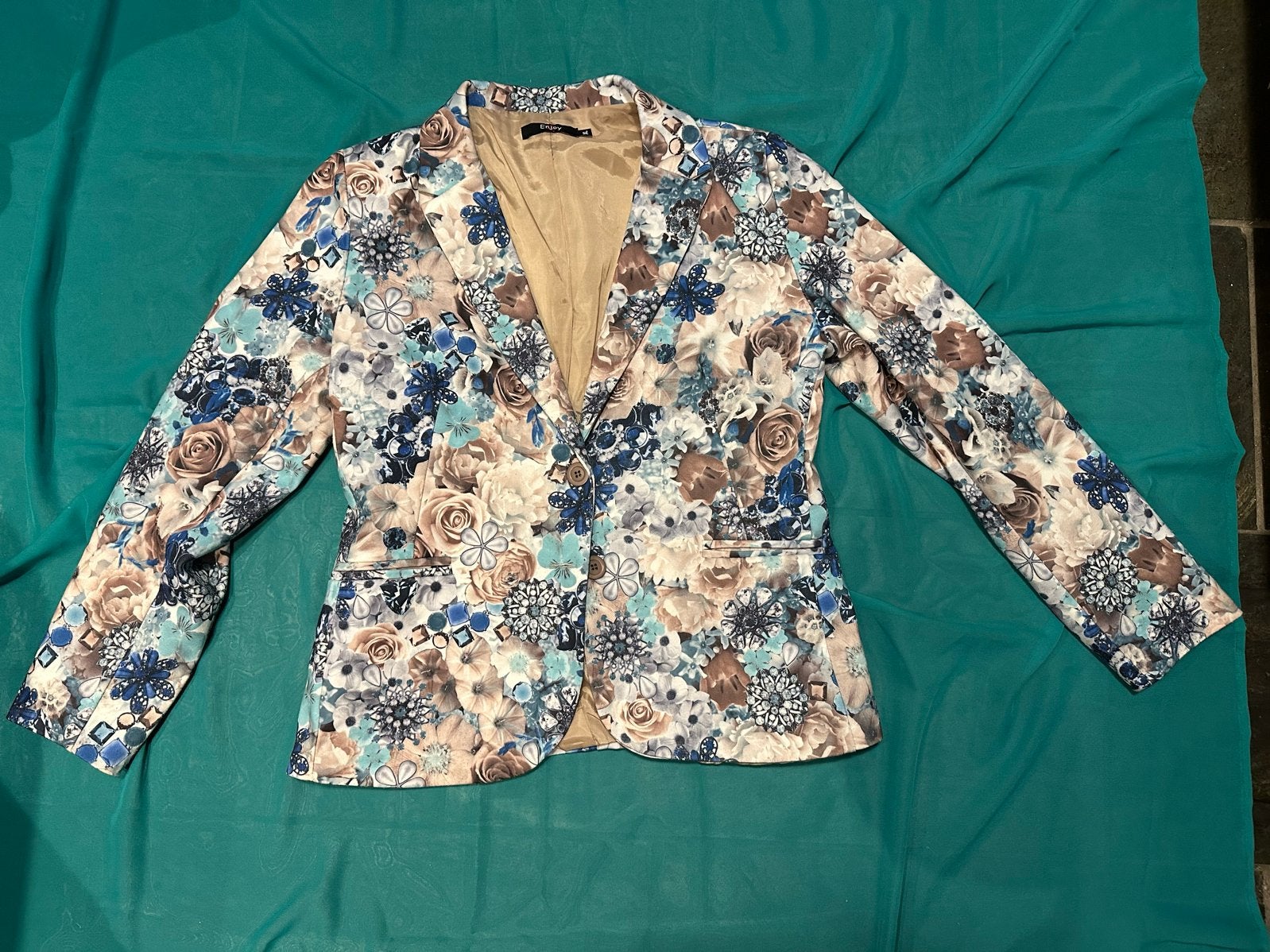 2 Jasjes: Groen Anna Scott & Bloemenprint Enjoy, Kleding | Dames, Maat 46/48 (XL) of groter, Ophalen of Verzenden, Zo goed als nieuw