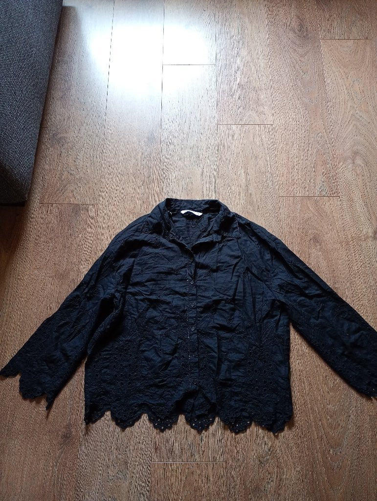 Mooie zwarte blouse mt S Zara, Ophalen of Verzenden, Zo goed als nieuw, Maat 36 (S), Zara
