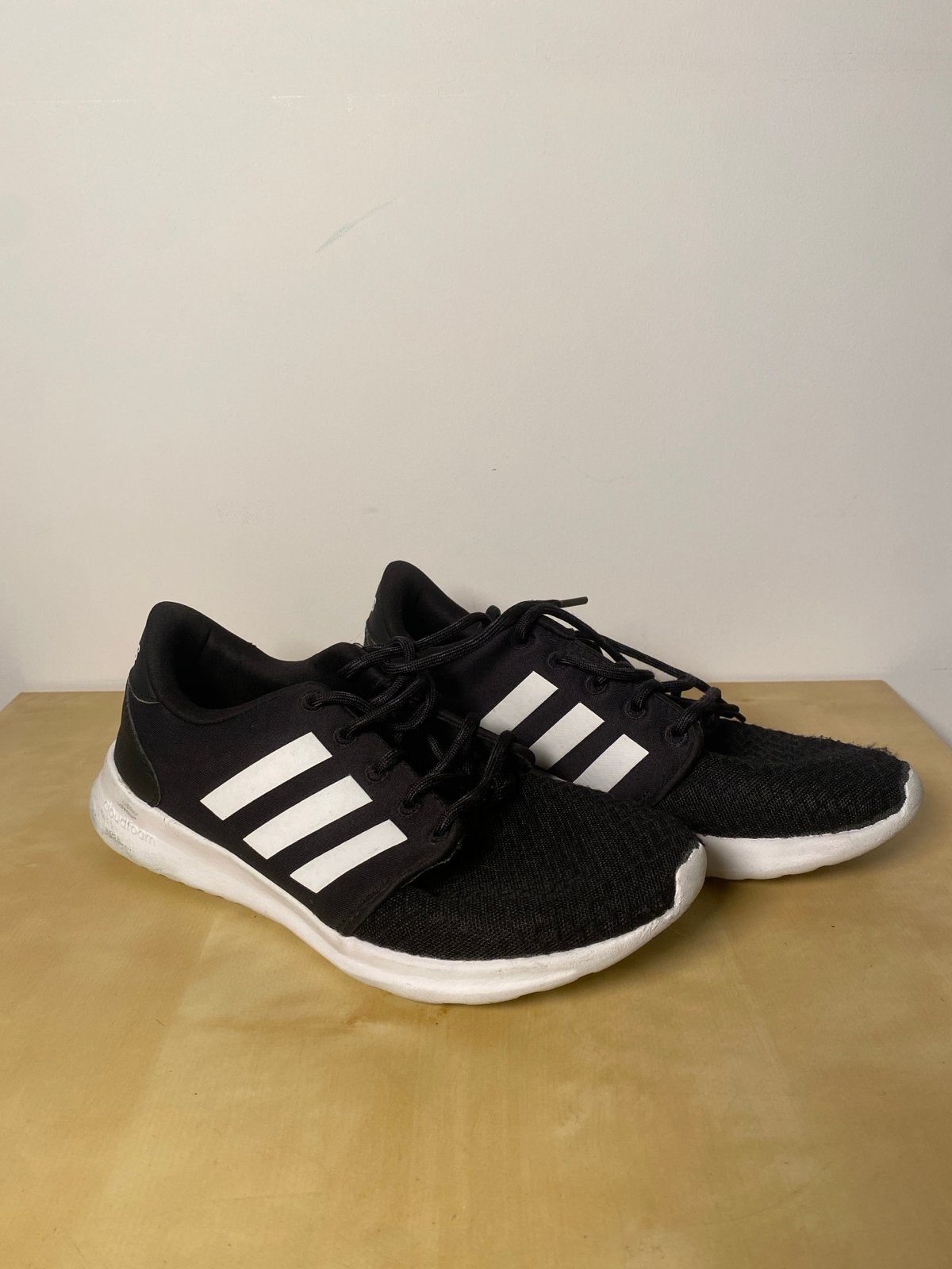 Adidas Cloudfoam Lite Racer sneakers - Zwart met wit, Ophalen of Verzenden, Gedragen, Zwart, Sneakers of Gympen