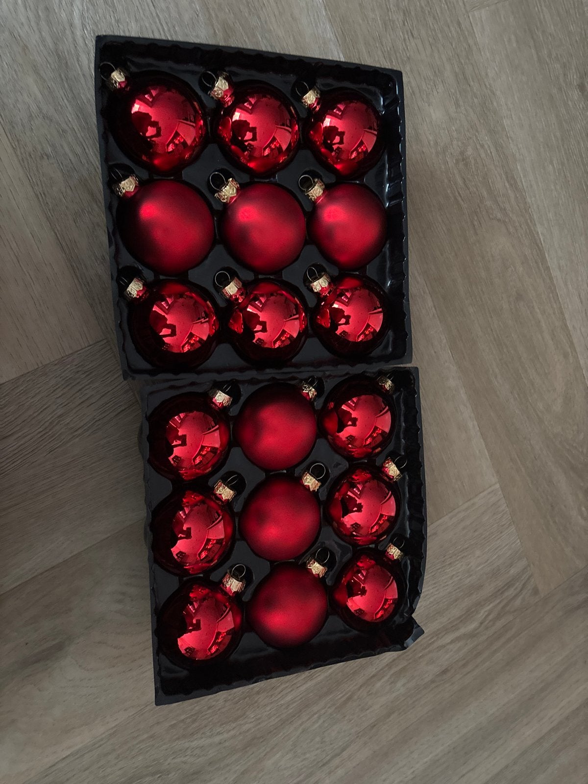 Glazen rode kerstballen, Diversen, Ophalen of Verzenden