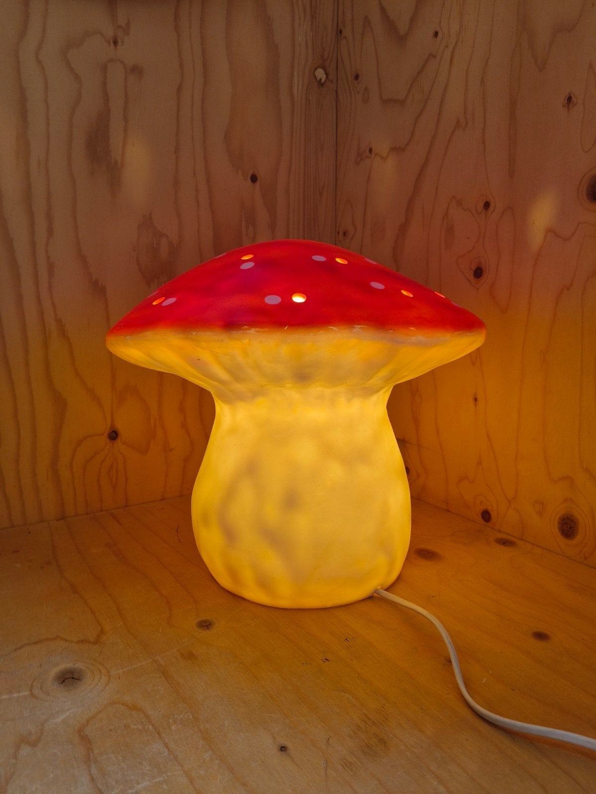 Grote paddestoel lamp Heiko Germany - 33x30 cm, Ophalen of Verzenden, Gebruikt, Vintage, Retro, Paddenstoel
