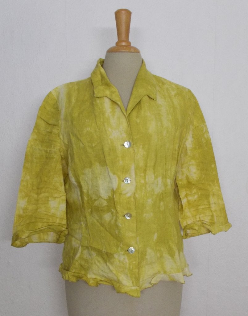 Aparte 100% linnen blouse! 44, Verzenden, Zo goed als nieuw, Maat 42/44 (L), Overige kleuren