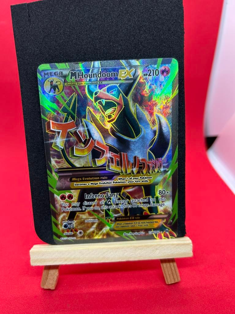 Pokémon M Houndoom EX 154/162 – Mega EX (XY Era), Ophalen of Verzenden, Zo goed als nieuw