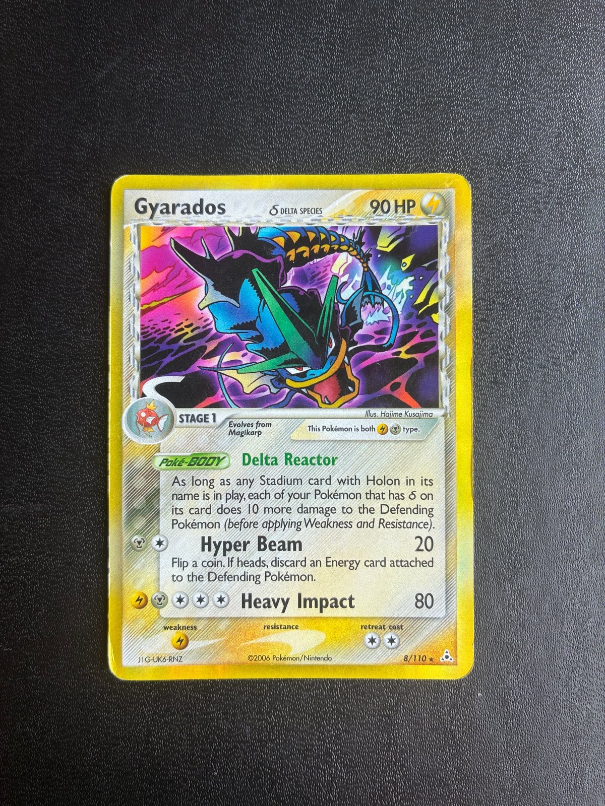 Gyarados Delta Species (8/110) Holo, Ophalen of Verzenden, Zo goed als nieuw, Losse kaart, Foil