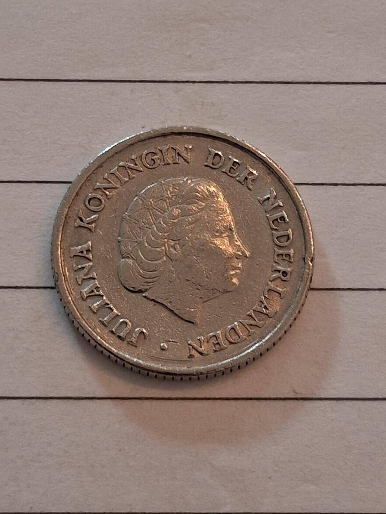25 cent 1950 Nederland, Ophalen of Verzenden, Koningin Juliana, 25 cent, Losse munt