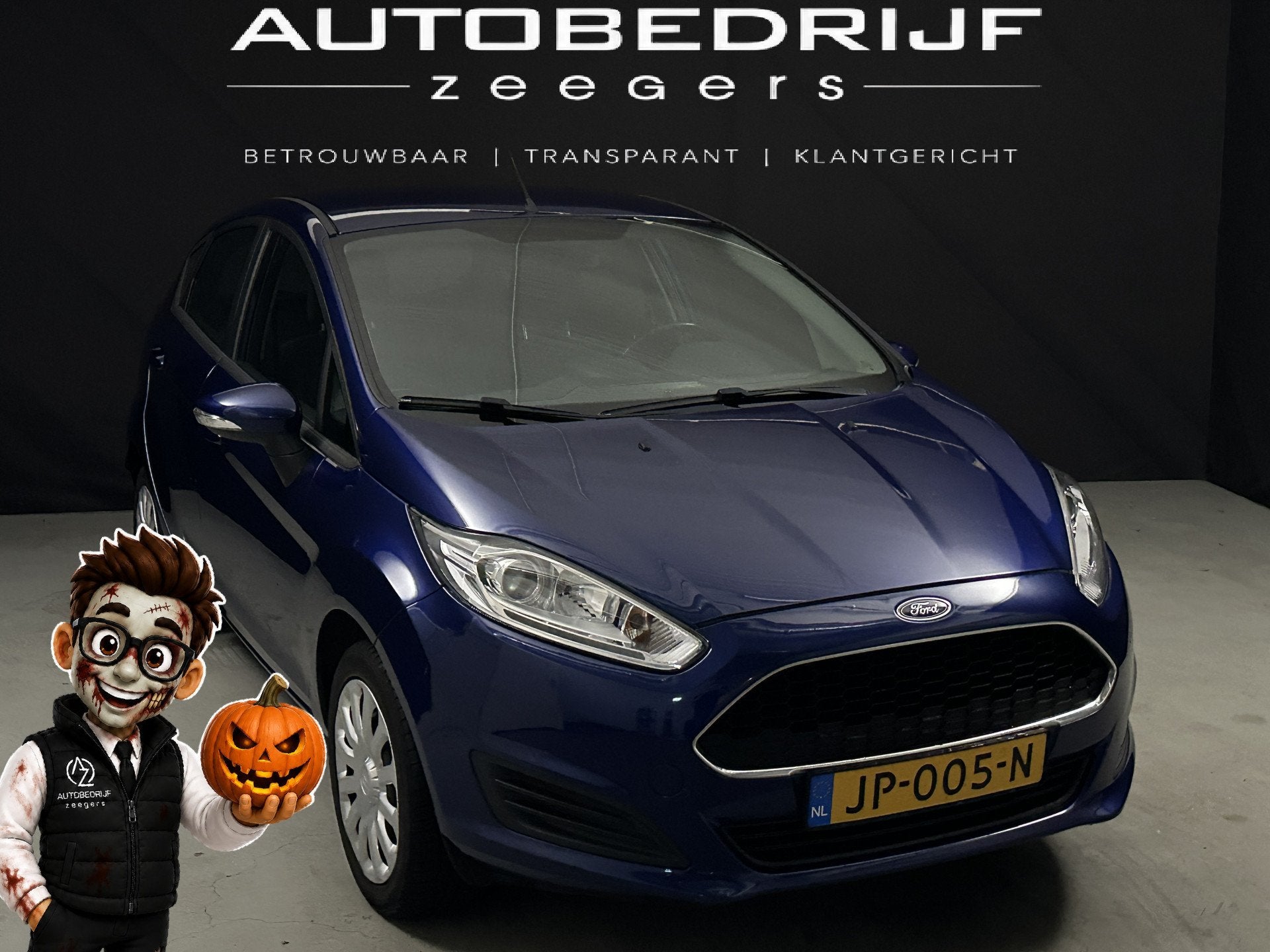 Ford Fiesta 1.0 Style *Navi*AC*NAP* (bj 2016), Auto's, Voorwielaandrijving, Euro 6, 525 kg, Blauw