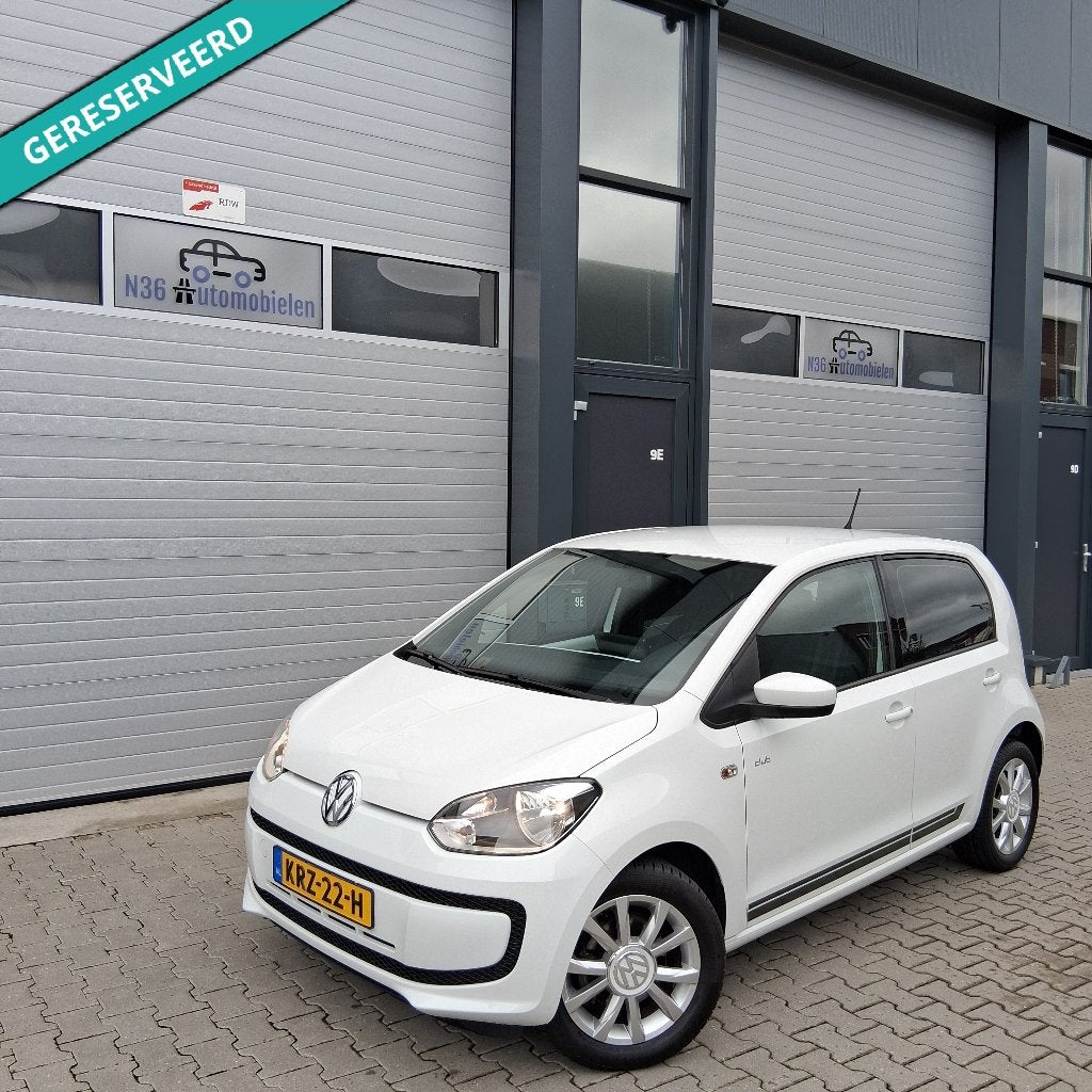 Volkswagen Up! 1.0 CLUB UP| CARPLAY| Navi |Airco|DEALER ONDE, Voorwielaandrijving, Stof, 4 stoelen, Wit